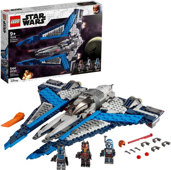 LEGO Star Wars Mandalorian Starfighter 75316 Awesome Toy Building Kit for Kids Featuring 3 LEGO Minifigures; New 2021 (544 Pieces)