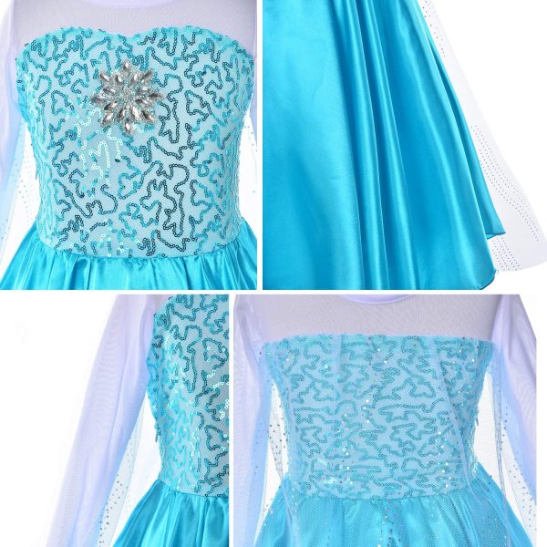 Princess Costumes for Little Girls Birthday Party Fancy Dress Up with Accessories - Image 7