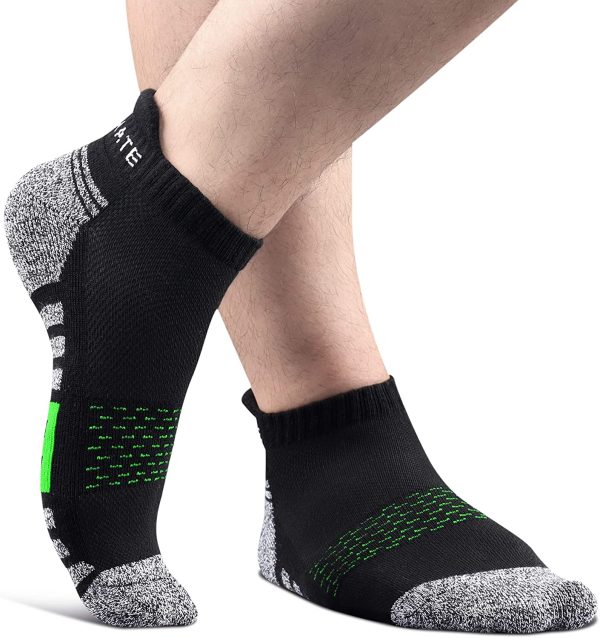 Closemate 6 Pairs Athletic Ankle Socks for Men Women Low Cut Sport Cushion Running Tab Socks - Image 4