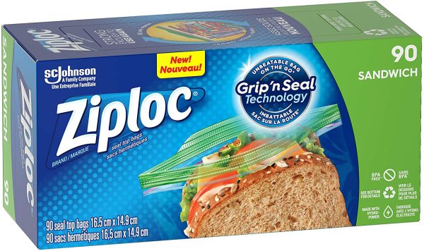 Ziploc Snack and Sandwich Bags for On-The-Go Freshness, Grip 'n Seal Technology for Easier Grip, Open and Close, 90 Count - Image 2