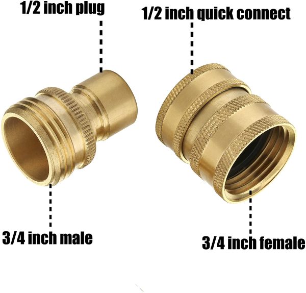 M Mingle Ultimate Pressure Washer Adapter Set, Quick Disconnect Kit, M22 Swivel to 3/8'' Quick Connect, 3/4" to Quick Release, 8-Pack - Image 3