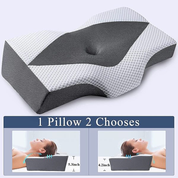 Cervical Pillow for Neck Pain, IKSTAR Memory Foam Neck Pillow for Sleeping, 2 in 1 Ergonomic Pillow for Neck Shoulder Pain Relief, Orthopedic Pillow for Side, Back, Stomach Sleepers [U.S .Patent] - Image 4