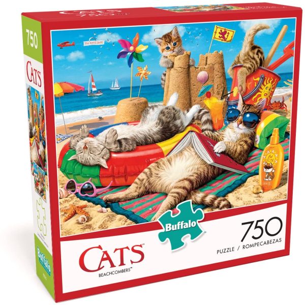 Buffalo Games-Cats Collection-Beachcombers-750 Piece Jigsaw Puzzle - Image 2