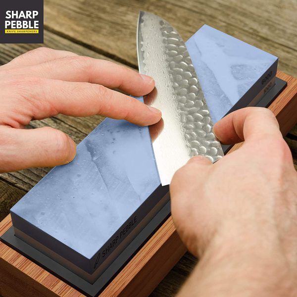 Premium Sharpening Stone- 2 Side Whetstone 1000/6000 - Knife Sharpening Stone- Nonslip Bamboo Base, Angle Guide & eBook - Image 8