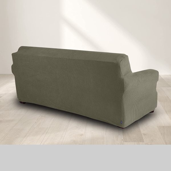 Jinamart Slipcover Stretch Elastic Couch Cover Sofa 3 Seat, 1-Piece (Army Green, Large)