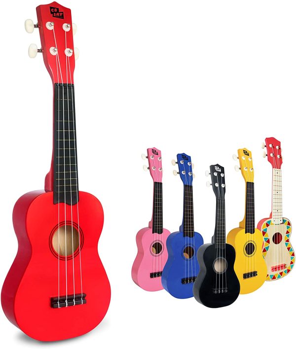 CB SKY 21" (53cm) Soprano Ukulele for Kids/Beginners - Red