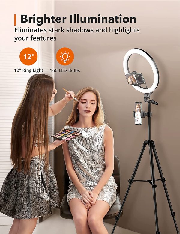 12" Ring Light, Selfie Ring Light with 3 Color Modes - Image 7