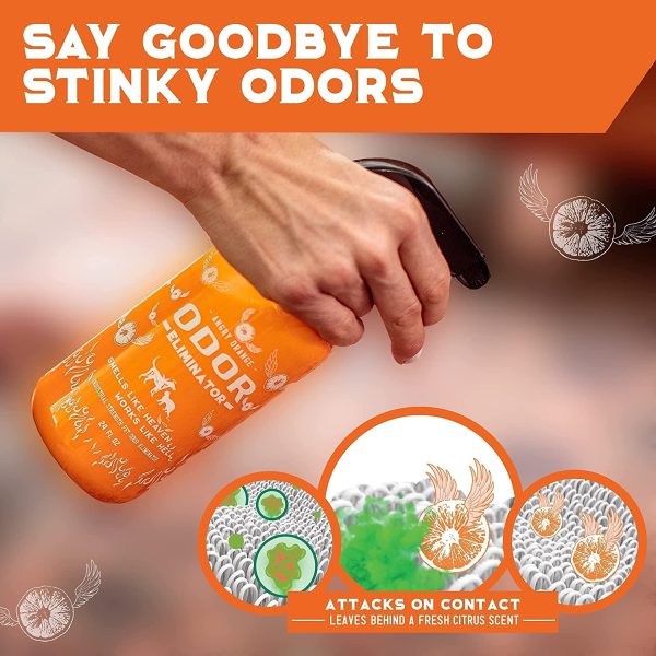 Angry Orange Pet Odor Eliminator - Ready to Use, Citrus Carpet Deodorizer for Cats and Dogs - Deodorizing Spray for Carpets, Furniture, and Floors ?C Puppy Supplies - Image 9