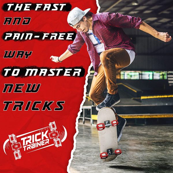 Skateboard Trick Trainer - The Fastest, Safest Way to Master New Tricks ?C Learn to Land Kickflips Without The Pain ?C Great Gifts for Skaters of All Skill Levels - Easy to Use & Ultra-Durable - Image 3