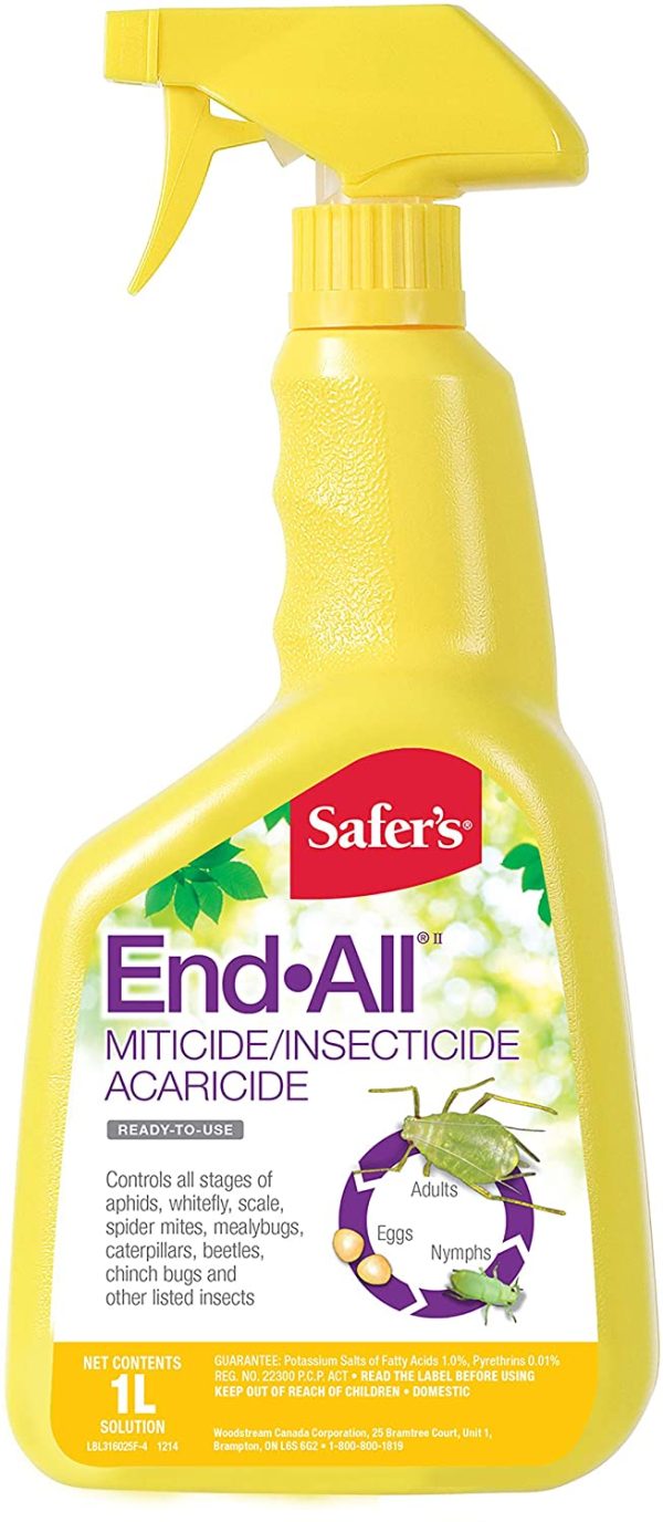 Safer's 31-6025CAN End-All Miticide/Insecticide/Aracicide 1L Ready-to-Use Spray - Image 2