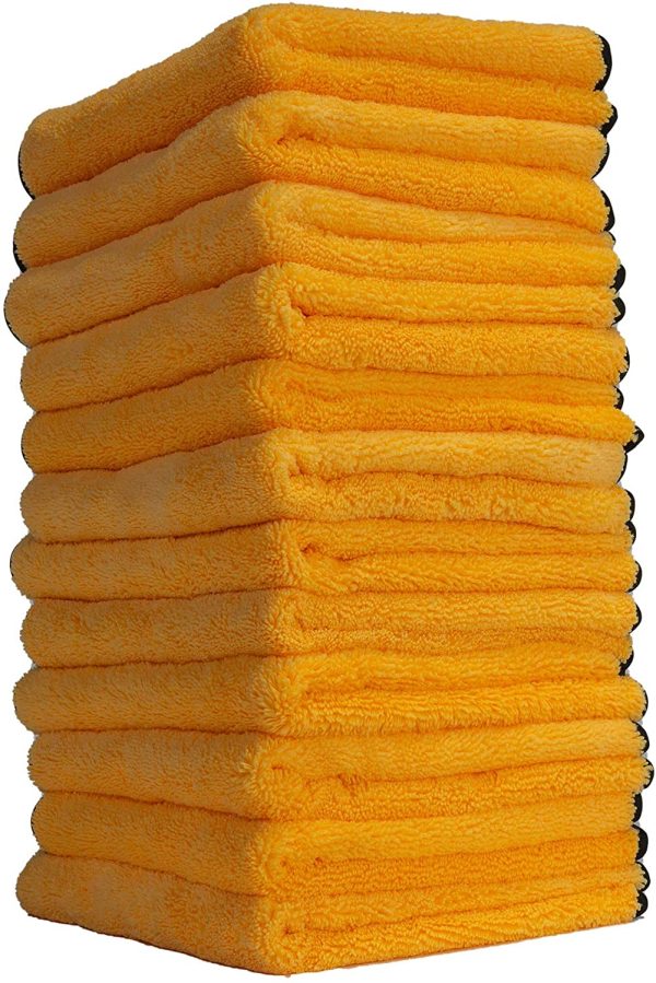 MIC_506_12 - Professional Grade Premium Microfiber Towels, Gold 16" x 16" (Pack Of 12) - Image 5