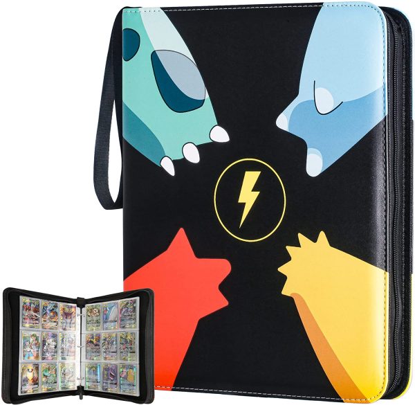 9-Pockets Trading Card Binder with Sleeves,Card Binder Collect Holder Case,900 Pockets Zipper Binder Case Album for Boys Girls