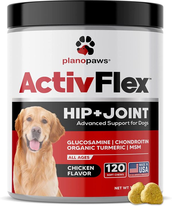 ActivFlex - Glucosamine for Dogs Hip and Joint Supplement - Safe Joint Support for Dogs - Natural Dog Joint Supplement with Glucosamine Chondroitin MSM Turmeric - 120 Dog Arthritis Pain Relief Chews - Image 5