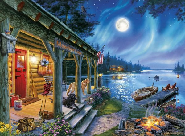 Buffalo Games -Darrell Bush-Moonlight Lodge-1000 Piece Jigsaw Puzzle - Image 5