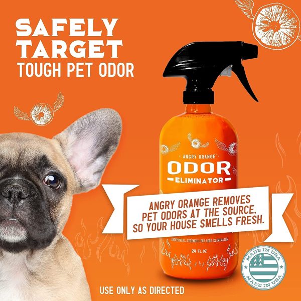 Angry Orange Pet Odor Eliminator - Ready to Use, Citrus Carpet Deodorizer for Cats and Dogs - Deodorizing Spray for Carpets, Furniture, and Floors ?C Puppy Supplies - Image 2