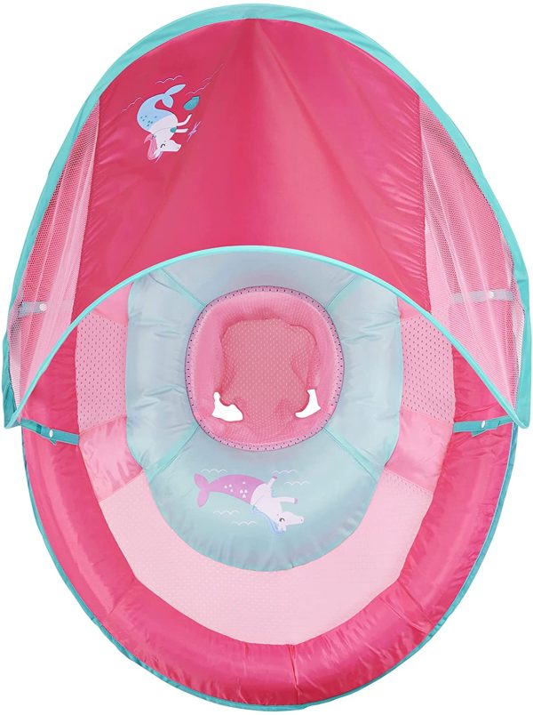 SwimWays Baby Spring Float Sun Canopy - Pink Mermaid Unicorn