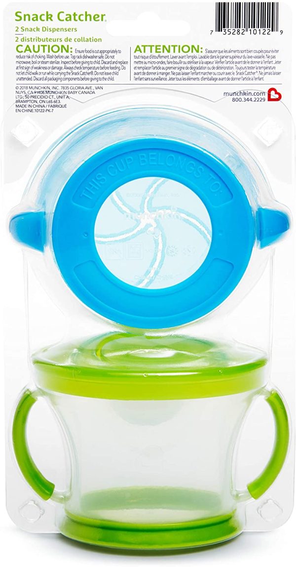 Munchkin Snack Catcher, 2 Pack, Blue/Green - Image 2