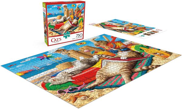 Buffalo Games-Cats Collection-Beachcombers-750 Piece Jigsaw Puzzle - Image 3