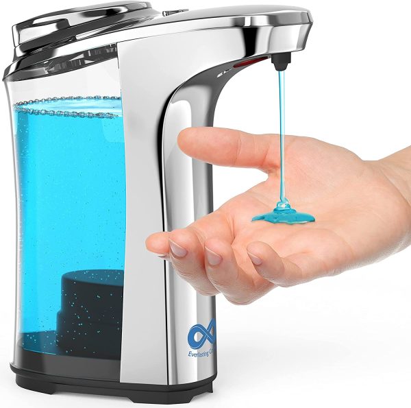 Automatic Liquid Soap Dispenser, 17oz - 1400 Dispenses on a Single Fill - Electric, Touchless Sensor, Hands Free for Bathroom, Countertop or Dish Soap - Image 3