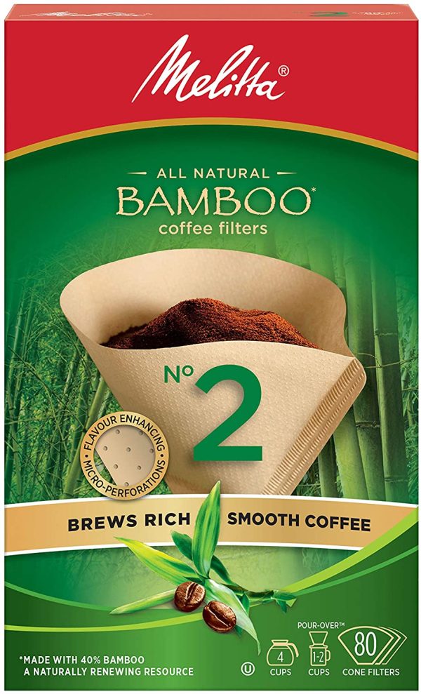 625100 Bamboo Coffee Filters, Bamboo No 2, 80-Count Boxes, Green - Image 5