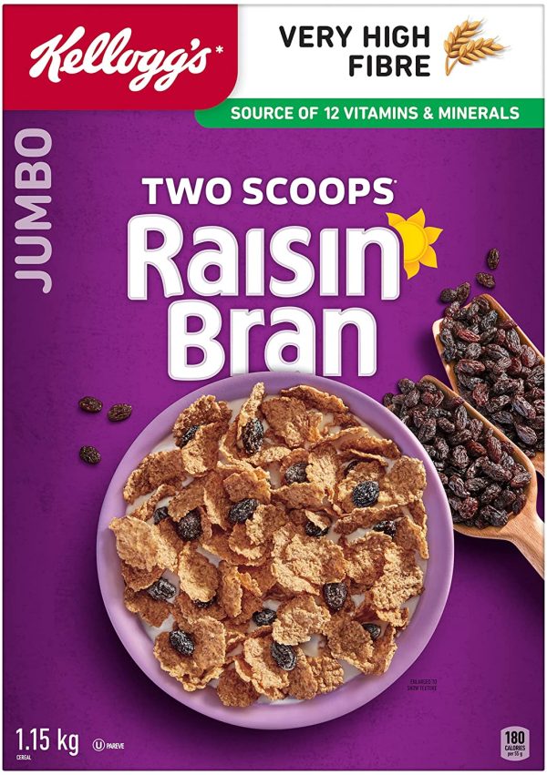 Kellogg's Two Scoops Raisin Bran Cereal, 1150g - Image 3