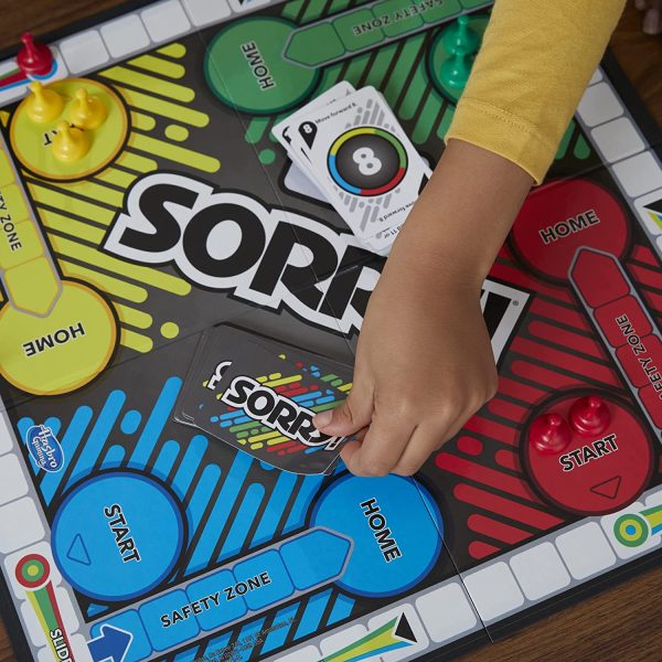 Sorry! Board Game for Kids Ages 6 and Up; Classic Hasbro Board Game; Each Player Gets 4 Pawns; Family Game - Image 6