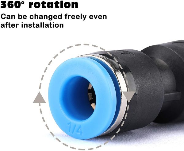 Air Hose Pipe Tube Kit 6mm OD with 1/4?? Push to Connect Air Fittings (13 PCS)??Pneumatic Air Line Connector - Image 2