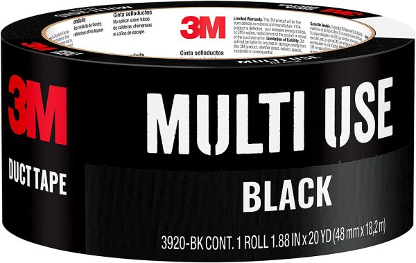 3M Black Duct Tape, 1.88 in x 20 yd (48 mm x 18.2 m), 1 Roll - Image 4