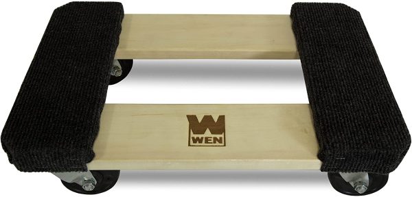 WEN 721218 1000-Pound Capacity 12-by-18-Inch Hardwood Mover’S Dolly, 2-Pack - Image 4