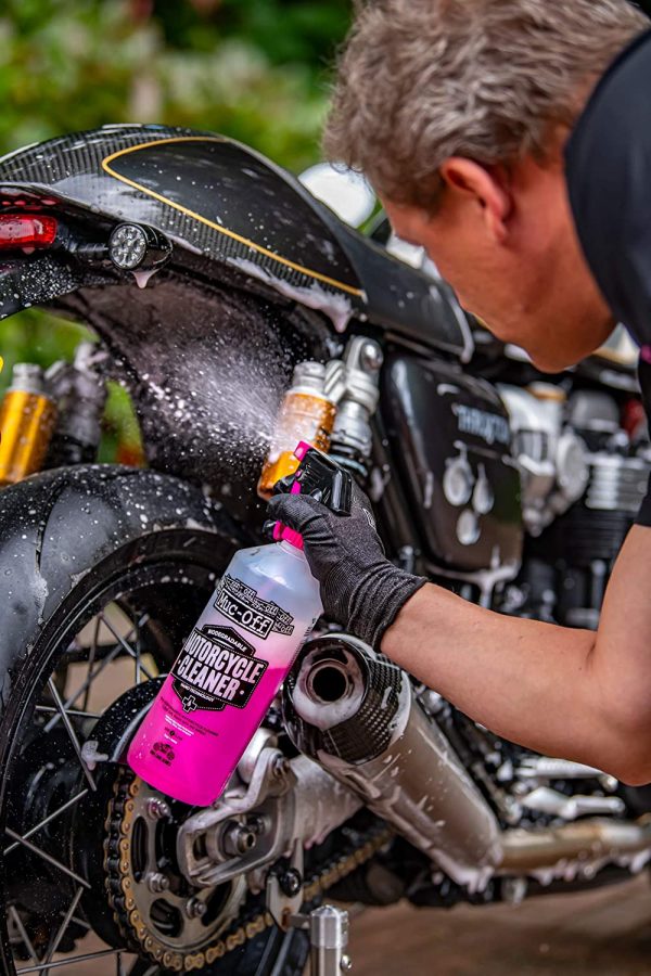 Muc Off 664US Nano-Tech Motorcycle Cleaner, 1 Liter - Fast-Action, Biodegradable Motorbike Cleaning Spray - Safe On All Surfaces and All Types of Motorcycle Pink - Image 3