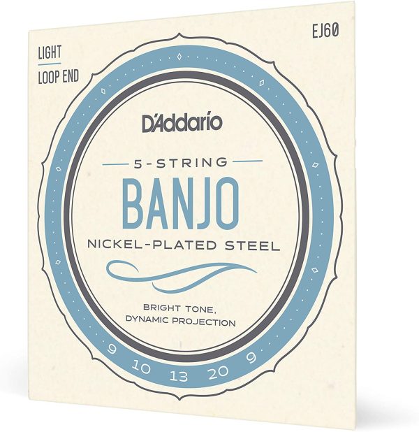 D'Addario EJ60 Nickel 5-String Banjo Strings, Light, 9-20 - Image 2