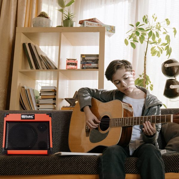 Acoustic Guitar Amplifier, 20 Watt Portable Bluetooth Amp for Guitar Acoustic with Reverb Chorus Effect, 3 Band EQ(Including Microphone and Guitar Cable) - Image 2