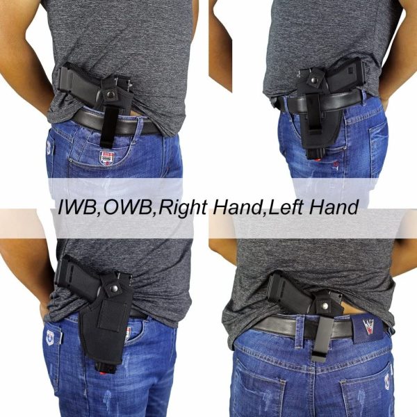 Gexgune Hunting Concealed Belt Holster Tactical Pistol Bags Waistband IWB OWB Gun Holster fits Subcompact to Large Handguns for Right&Left Hand Draw - Image 6