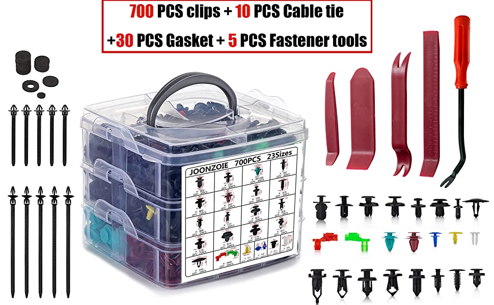 New upgraded 800PCS plastic clips kit for car