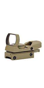 Feyachi 1x33mm Reflex Sight - Dark Earth Tan Scope Sight Both Red and Green & 4 Reticals