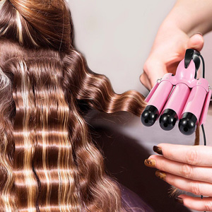 triple barrel curling iron wave wand 3 barrel wand curler jumbo 3 barrel hair waver hair tool