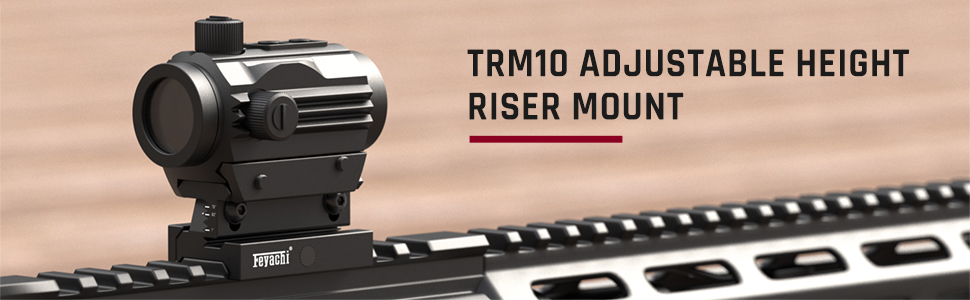 Feyachi TRM10 Adjustable Height Picatinny Riser Mount, 3 Slots Optic Riser Mount for Red Dot Sight 