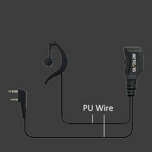 Walkie Talkies Earpiece with PU Wire 