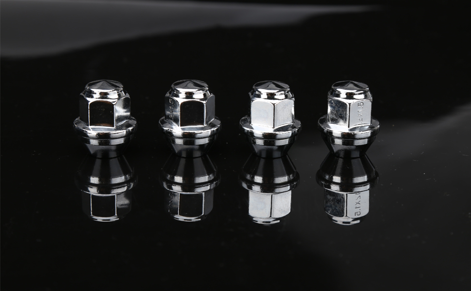 solid silver lug nuts for 009-18 Focus/2012-18 Fusion/2013-2020 Escape/2018+ EcoSport/2011-19 Fiesta