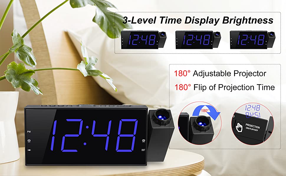 projection digital alarm clock