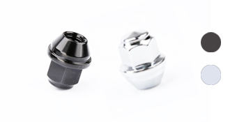 chrome and black hex nuts for factory rims