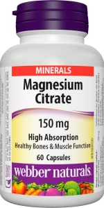 webber naturals magnesium citrate 150 mg healthy bones and muscles 