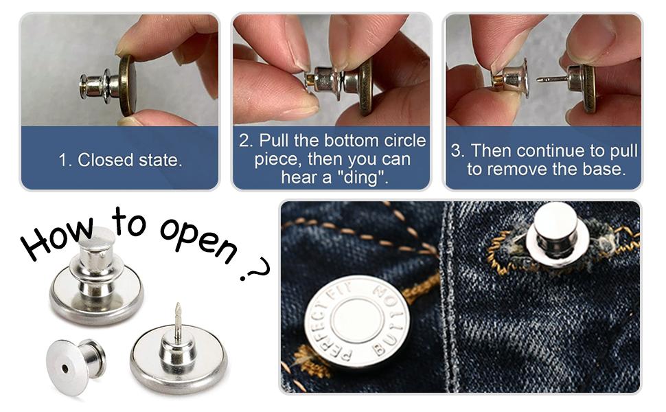 12 set buttons for jean