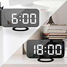 digital alarm clock with 12/24h mode