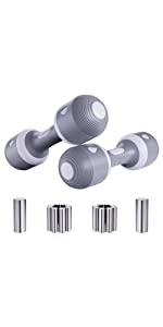 Sportneer Adjustable Dumbbells Weights Pair Set, Hand Weights 11lb Set of 2