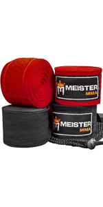 Meister 180" ELITE Semi-Elastic Hand Wraps - 2 Pair Pack