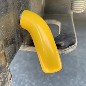 3 Pack Trailer Hitch Pin Clip with Rubber-Coated Vinyl Yellow Grip, 5/8" Diameter, Fits 2" Receiver