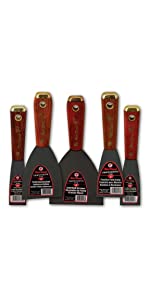 Red devil wood handled putty knives scrapers spreaders taping