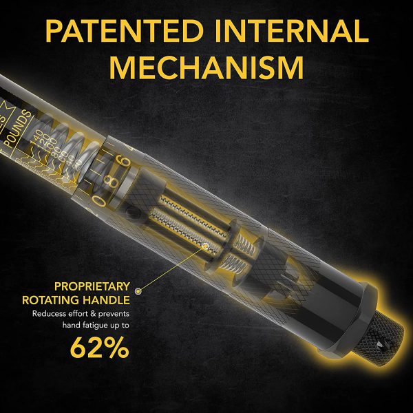 1/2-Inch Drive Click Torque Wrench 10~150 Ft-Lb/13.6~203.5 Nm (LX-183) - Image 4