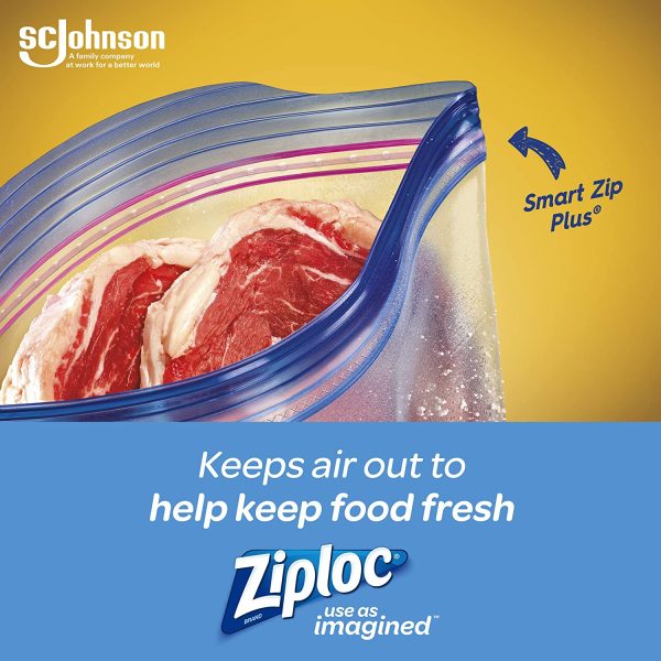 Ziploc Extra Large Food Storage Freezer Bags with Double Zipper Seal and Easy Open Tabs, 30 Count - Image 4